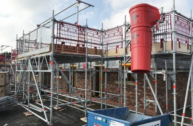 Scaffolding on new housing development